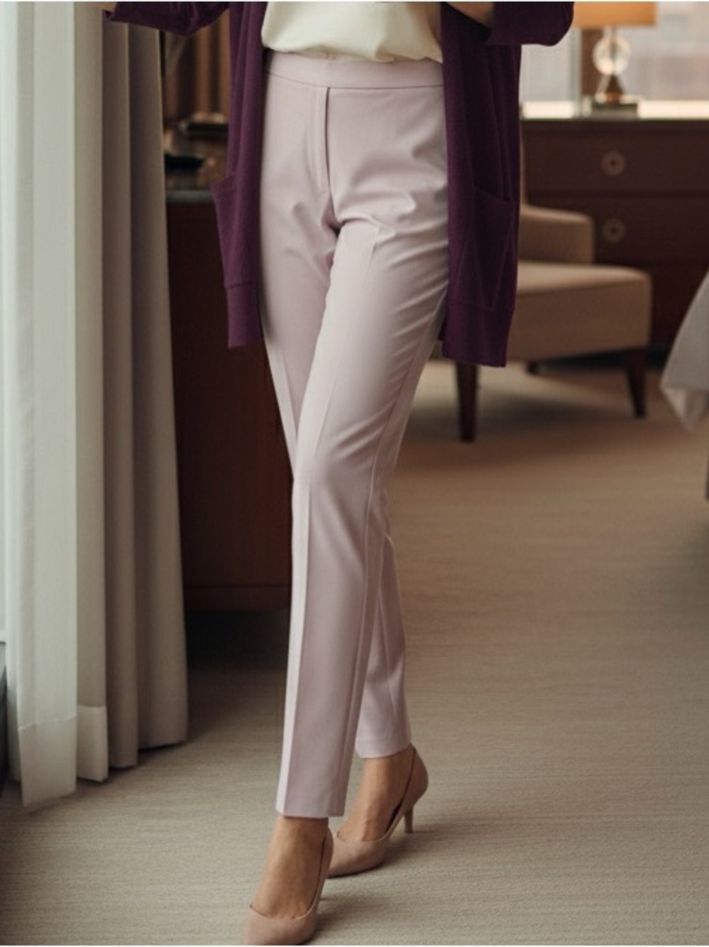 Ellen Tracy Lilac Purple Slim Fit Ankle Pants 🪻